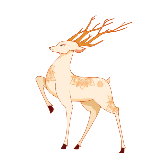 古风仙鹿插画 4