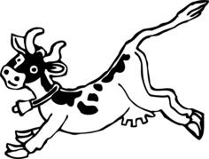 jumping cow