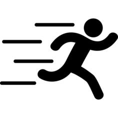 Runer silhouette running fast
