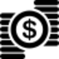 Dollar sign and piles of coins