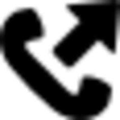 Telephone Receiver with Up Arrow