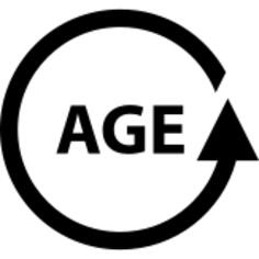 circular line with word age in the center