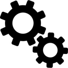 Two Settings Cogwheels