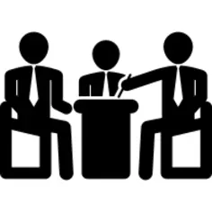 Businessmen having a group conference