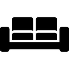 Livingroom black double sofa
