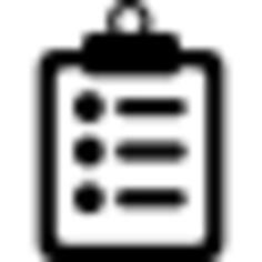 Medical notes symbol of a list paper on a clipboard