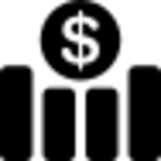 Bar graph with dollar sign