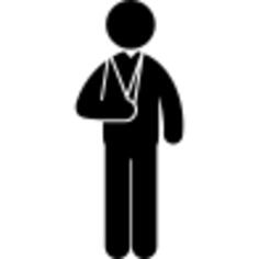 Man with broken arm