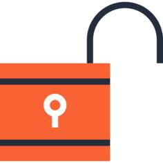 Open padlock