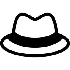 White homburg hat