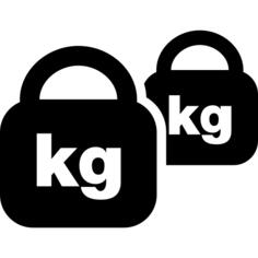 Two weightlifting tools of padlock shape