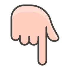 指向下方