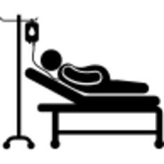 Pregnant woman lying on hospital bed