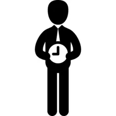 Businessman with clock