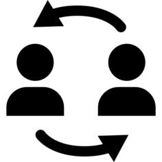 Businessmen exchange