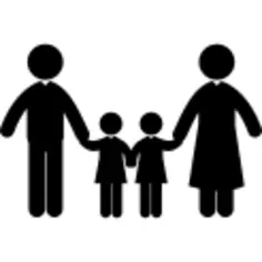 Family group silhouette