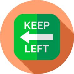 Keep left