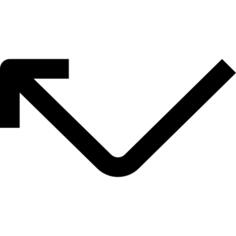Curved arrow