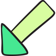 Diagonal arrow