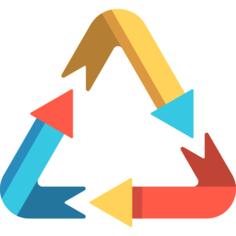Curved arrow