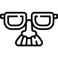Glasses with mustache