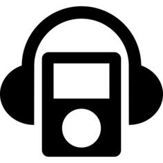 带耳机的MP3播放器