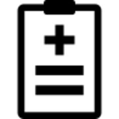 Clinic history medical paper on clipboard