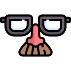 Glasses with mustache