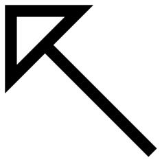 Diagonal arrow
