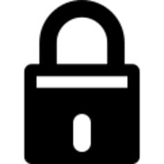 Locked padlock insurance symbol