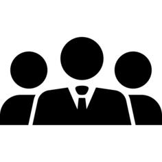 Business male group close up