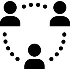Triangle of persons connections