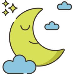多云的夜晚