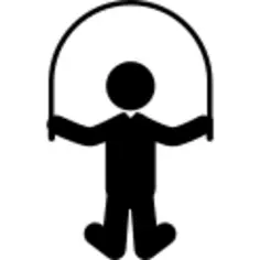 Boy jumping rope