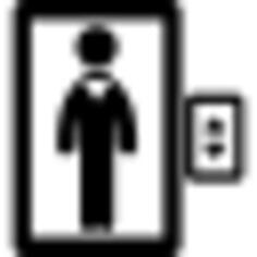 Man in an elevator