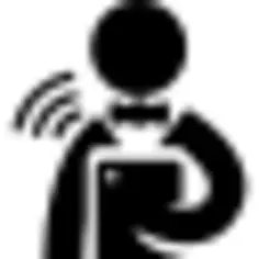 Man with wireless tablet