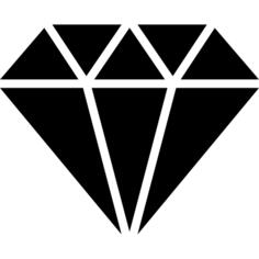 Precious stone shape from side view for jewelery