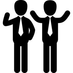 Businessman waving