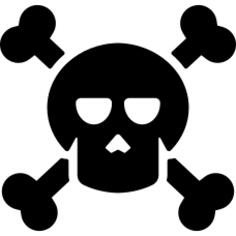 Halloween skull and crossbones