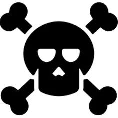 万圣节骷髅和交叉骨