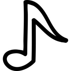 音乐符号手绘轮廓