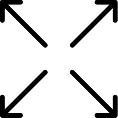 Thin Expand Arrows
