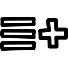 Add to list hand drawn interface symbol