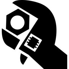 Wrench with adjusting system for different nuts sizes