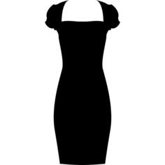 Dress elegant thin black shape