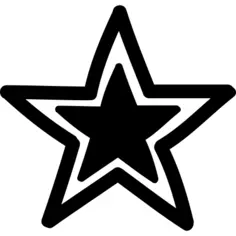 里面有黑色小星的星形轮廓