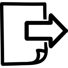 Next page hand drawn symbol