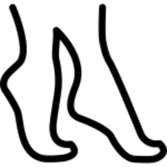 Tiptoe feet outline