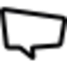 Speech bubble geometric