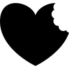 Heart with bite
